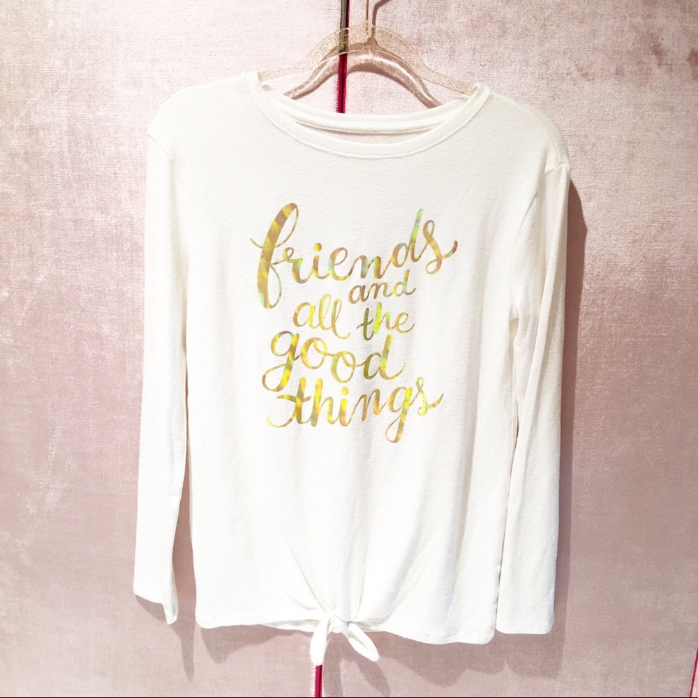 ✨3/15✨NW Very Soft Long Sleeve Top w/Gold Writing